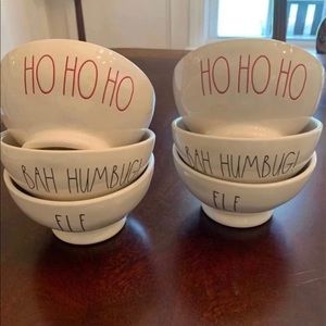 Set of 6 Rae Dunn Christmas Bowls